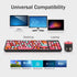 Wireless Keyboard and Mouse Combo, Retro Typewriter Wireless Keyboard with Round Keycaps for Desktop