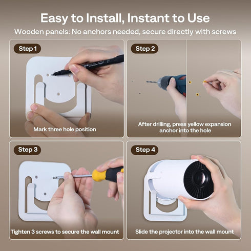 Boldever HY300 HY300Pro HY300&Pro Durable Non-slip Projector Ceiling Mount, projector Wall mount for , Stable Holder