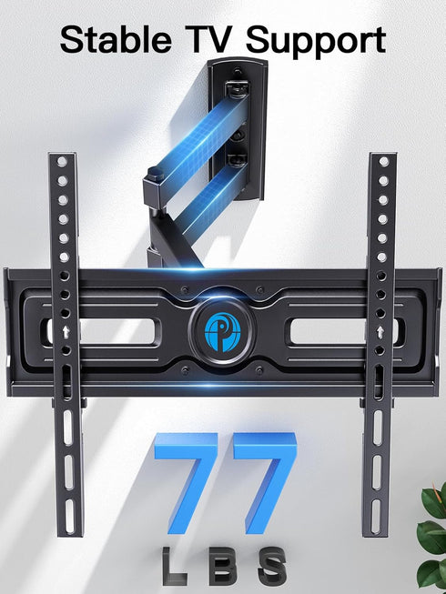 Pipishell Full Motion TV Wall Mount for Most 26-60 inch Flat & Curved TVs, Adjustable Bracket, Max VESA 400x400mm