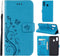 Galaxy A30 Case, Galaxy A20 Case, Butterfly Embossed PU Card Slots & Kickstand Leather Wallet Flip Protective Cover,