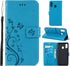 Galaxy A30 Case, Galaxy A20 Case, Butterfly Embossed PU Card Slots & Kickstand Leather Wallet Flip Protective Cover,