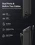 VRURC Portable Charger with Wall Plug, 10000mAh Slim Power Bank with Built-in Cables, PD 20W Fast Charging