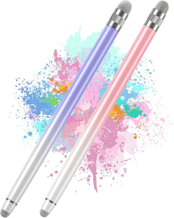 2PCS Stylus Pens for Touch Screens, Compatible with iPhone/iPad/Tablet Android/Microsoft Surface, All Touch Screens