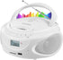 Gelielim Portable CD Player Boombox with AM/FM Radio, Bluetooth Speaker, Supports CD/USB/SD/BT/AUX, Gifts for Parent