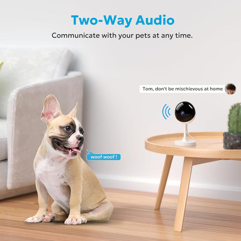 owltron Indoor Security Camera 2K, 2.4GHz WiFi Baby Monitor with Motion/Cry Detection, Night Vision, 2-Way Audio