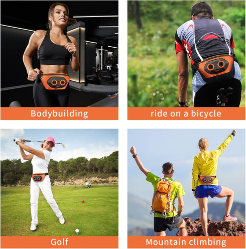 Fanny Pack with Bluetooth Speaker, Asyoren Portable Speakers, 10W Volume, IPX7 Waterproof, Wireless Speakers for Sports