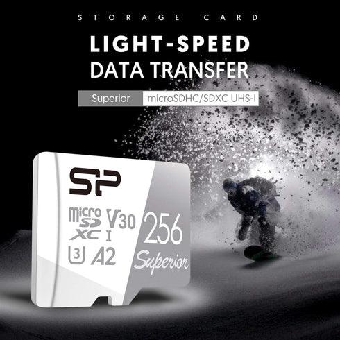 Silicon Power 256GB Superior Micro SDXC UHS-I (U3), V30 4K A2 with Adapter, Compatible with Steam Deck