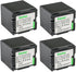 Kastar 4-Pack CGA-DU21 Battery Replacement for Panasonic PV-GS320, PV-GS400, PV-GS500, SDR-H18, SDR-H20, SDR-H200,