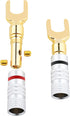 XMSJSIY Y Spade Plug, Speaker Spade Connector, Fork Spade Plug 45 Degree for Speaker Wire