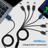 Poyiccot Multi Micro USB Charging Cable, 6 in 1 Micro USB Splitter Cable, USB 2.0 Type A Male to 6 Micro USB Male Y