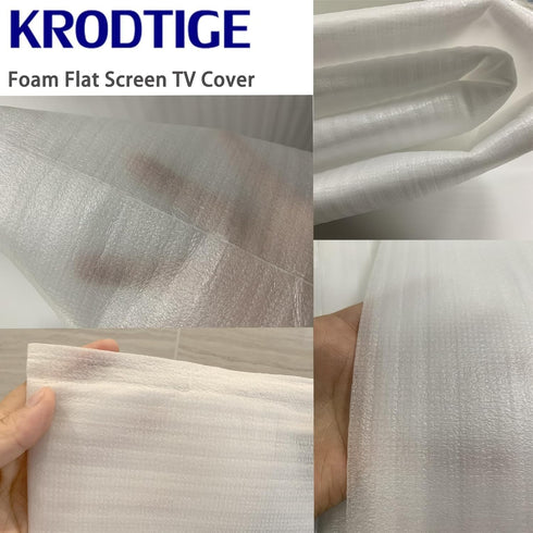 Foam Flat Screen TV Cover - Fits Up to 70"L x 42"W for Protection During Storage or Moving