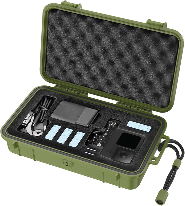 Smatree Waterproof Hard Case for G*pro Camera 12/11/10/9/8/7/6/5/2018/DJI Osmo Action, Portable and Durable (Camera and