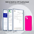 ORNARTO iPhone 15 Case - Shockproof, Waterproof Liquid Silicone, Full Cover with Screen Protectors - Hot Pink, 6.1 inch
