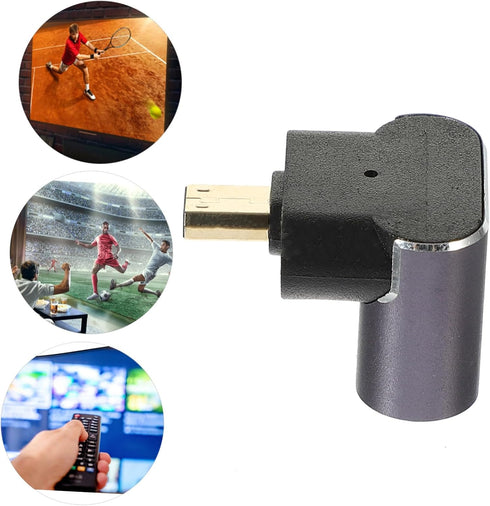 Veemoon Video Connector Adapter for Laptop and Projector Female to Male Angled Converter Space-Saving Design for Signal