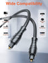 VANAUX Optical Digital Audio Cable, Toslink Cable with PMMA Fiber Optic Braided Jacket, S/PDIF Male to Male Cord
