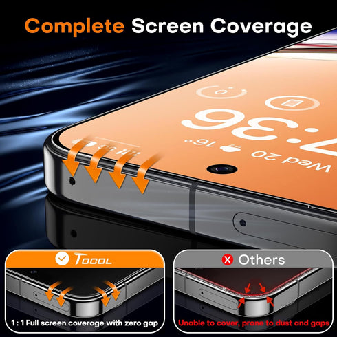 10 10 6.3 9H 2 Pack TOCOL for Pixel Pro Screen Protector/Pixel Screen Protector Hardness Military Grade Shatterproof HD