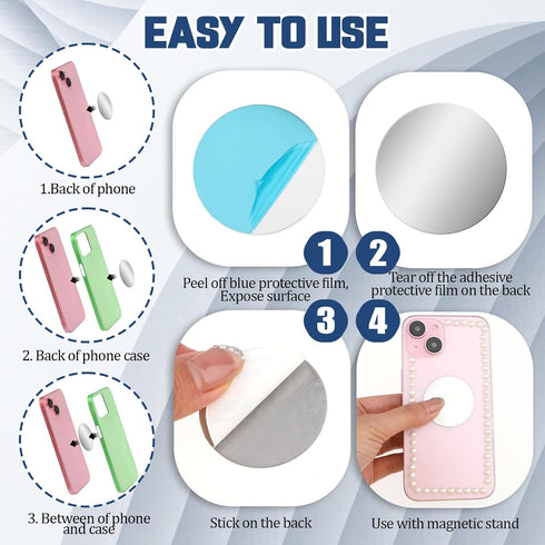 JJUNW 10 Pcs Universal Metal Plate, Adhesive Thin Metal Plates (Compatible with Magnetic Mounts), Magnet Phone Metal