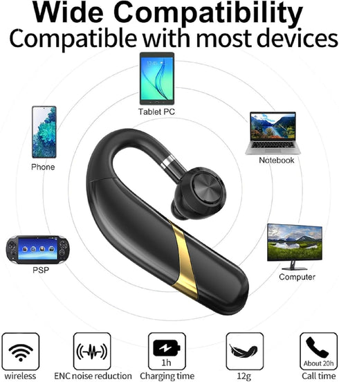 Generic Headset, Headset 30 Headset,Single Bluetooth Wireless Earbuds, Wireless with Microphone, Hours of Usage time