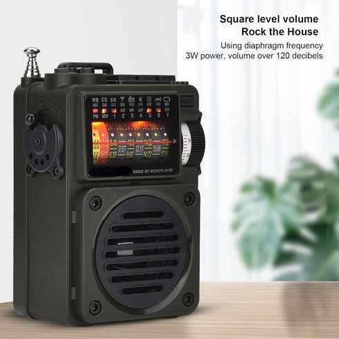 HRD-700 Portable Shortwave Radio, Bluetooth 5.0 Radio Music Player, FM MW SW WB NOAA Receiver, Full Band Broadcast