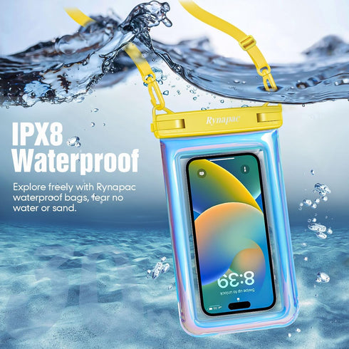 Waterproof Phone Pouch Floating - 2 Pack, Underwater Cell Phone Holder with Lanyard for iPhone 15 Pro Max, Galaxy