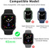 12 Pcs Jomitvp Hard PC Case Compatible for Apple Watch Series SE (2022) 6/5/4/SE 40mm with Tempered Glass Screen Protector, All Around Protector Bumper Frame Cover for iWatch Smartwatch
