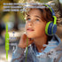 Kids Headphones, Volume Limited 85/96dB Wired Over-Ear/On-Ear Foldable Headset with Mic for School, PC, Tablet (Deep