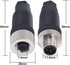 M12 5 Pin Male & Female Socket Panel – 12mm Industrial Circular Connector, Outdoor Waterproof IP67, 4 Sets