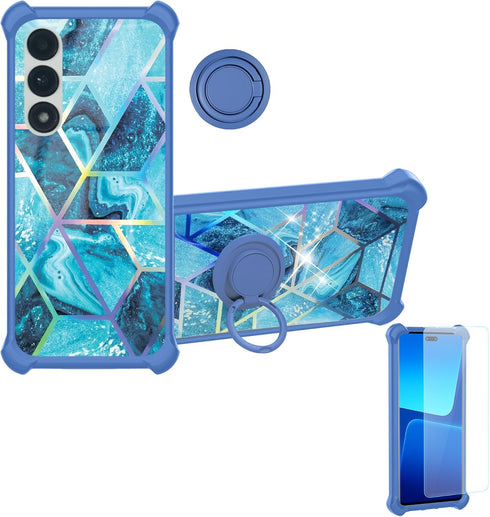 Vortex Hd55 Case, Colorful Reflect Light, Hard PC + Soft Silicone, Ring Support Phone Cover