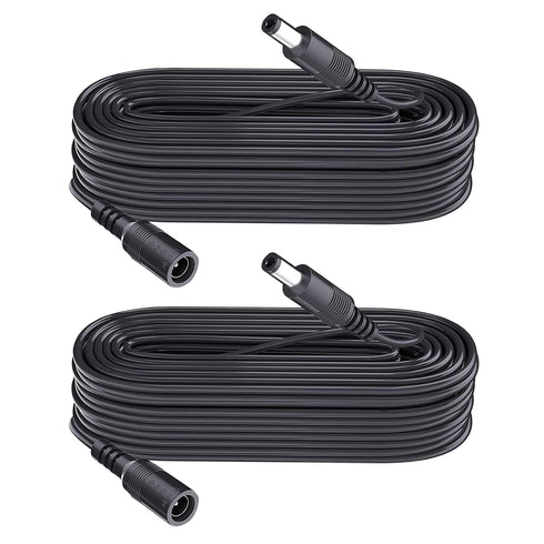 Security-01 5M 16FT 5.5mm 2.1mm,for (Pack 2) DC Power Extension Cable x CCTV Camera IP WiFi Camera,DVR,LED Strip,DC