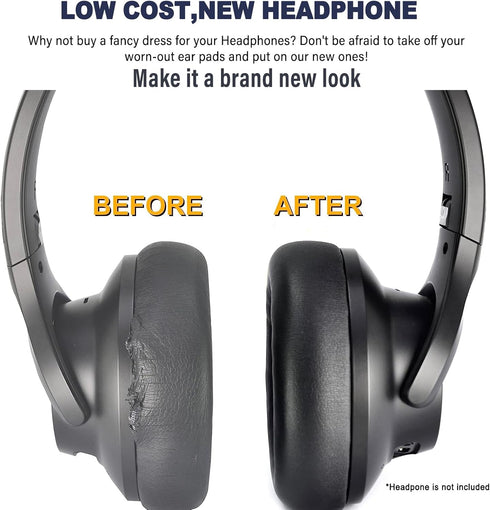 Life Q10 Ear Pads Replacement, Soft Foam Earpads Compatible with Anker Soundcore Life Q10 / Q10 BT Headphones