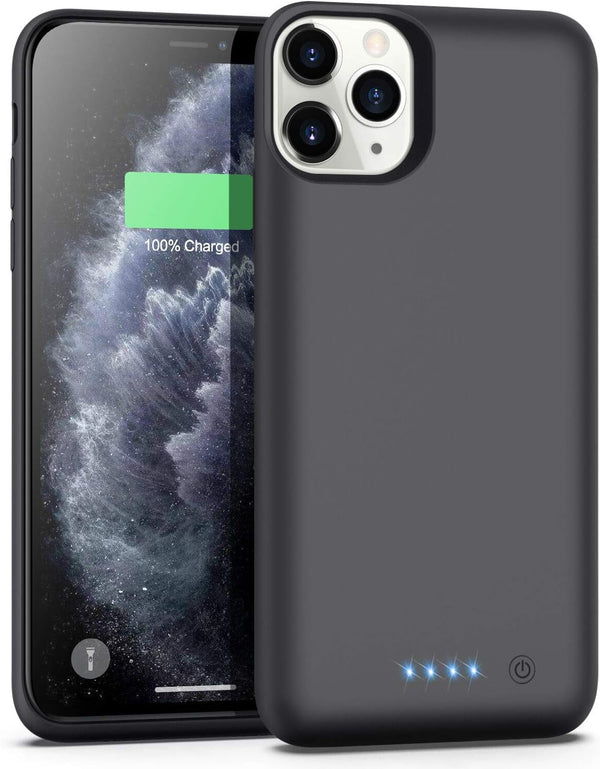 7800mAh Battery Case for iPhone 11 Pro Max, Extended Portable Charging Pack, 6.5-inch Waterproof, Black