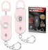 Personal Safety Alarm Keychain for Women 2PCS - 130 dB Loud Defense Siren with LED Strobe Light for Emergency Call