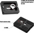 2 Pieces Metal Quick Release Plate with 1/4''-20 Screw Tripod Mount for DSLR Camera Tripod Ball Head, Black (PU50)