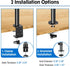 MOUNTUP Adjustable Single Monitor Mount for Max 32 Inch Flat Curved Screen, VESA 75x75 & 100x100, Black