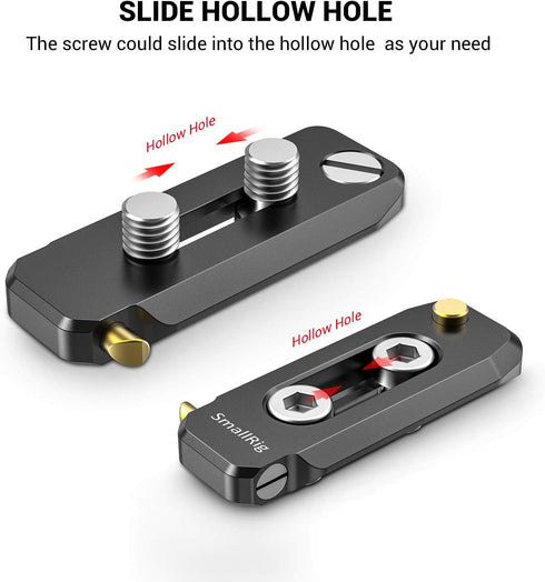 SMALLRIG Universal Low-Profile Quick Release NATO Rail 50mm/2inches Long with 1/4'' Screws for Camera Cage EVF Mount