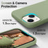 AOTESIER iPhone 13 Mini Case, Tea Green Liquid Silicone, Shockproof, Slim 5.4" Cover with Soft Anti-Scratch Lining.