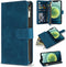 ZZXX for iPhone 12 Mini Wallet Case, Premium Soft PU Leather Zipper Flip Folio with Card Slot, Wrist Strap, Kickstand