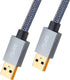 Faodzc USB 3.0 A Male to A Male Cable, 1 ft Nylon Braid, Double End USB Cord for Hard Drives, DVD Players, Laptops.