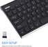 Arteck 2.4G Wireless Keyboard Ultra Slim Stainless Steel for Computer/Desktop/PC/Laptop/Smart TV, Windows 11/10/8/7