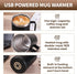 YIMUBREEZ 10Hrs Set (17oz-Black) Smart Temperature Control Coffee Mug for Desk,Heated Cup with Auto Shut Off, USB