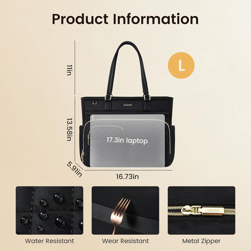 LOVEVOOK 17.3 Inch Tote Bag, Work Bags for Women with Large Cup Holder, Large Capacity Teacher Tote with Multi Pockets
