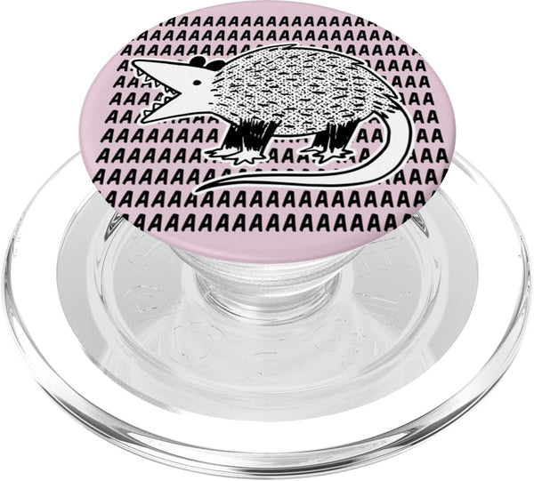 Screaming Possum Funny Weird Opossum Animal Graphic PopSockets MagSafe PopGrip for iPhone