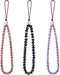 Weewooday 3 Pieces Bling Crystal Beads Cell Phone Lanyard Strap, Hand Wrist Lanyard Strap, Beaded Women's Wristlet