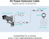HIEbee 5.5x2.1mm DC Male to Male Aluminum Alloy Extension Cord, Power Adapter Cable, for LED Strip, Surveillance