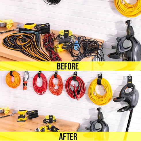 COLSEN Storage Strap 15 inch Heavy Duty Garage Organization Cable Keeper, Wire Holder for Extension Cords, Hose Hanger