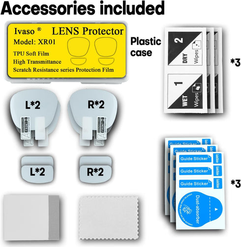 1S (2 Sets) (2 Lens Film and OLED Screen Protector for Xreal AR Glasses, TPU Soft Protective Films Full Kit Pairs)