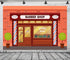 BELECO 5x3ft Fabric Cartoon Barber Shop Backdrop for Photography Red Brick Wall Hair Salon Hairstylist Haircut