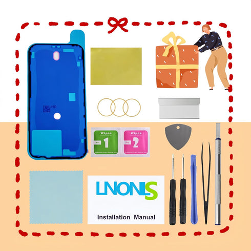 LNONLS 15 15 Back Glass Replacement for iPhone Rear Back Cover Glass Waterproof and Camera Lens+Professional Repair