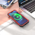 IDweel iPhone 15 Case - Red, 3-in-1 Shockproof Hybrid, Hard PC & Soft Silicone Bumper, with Tempered Glass Protector.