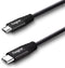 Fasgear 1m Nylon Braided USB C to Micro USB Cable, compatible with Galaxy S7/S6, HTC One/10 & more (Black, 3ft)